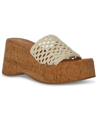 Madden Girl - Zaharra Square Toe Wedge Wedge Sandals - Lyst