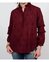 Ivy Jane - Double Ruffle Sleeve Top - Lyst