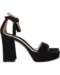 Gianvito Rossi - Ankle Strap Platform Sandal Heels - Lyst