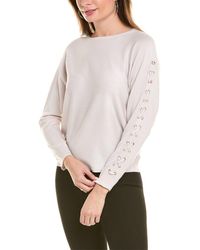 Tahari - Lace-up Sweater - Lyst