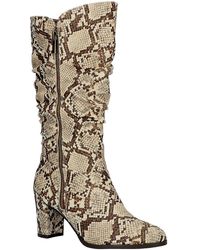 Easy Street - Mara Faux Leather Round Toe Mid-calf Boots - Lyst