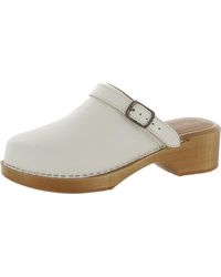 RE/DONE - 70s Classic Leather Buckle Clogs - Lyst