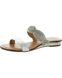 Gc Shoes - Jacey Faux Leather Embellished Slide Sandals - Lyst