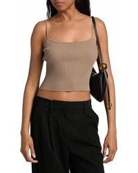STAUD - Soleil Soft Ribbed Cropped Tank Top - Lyst