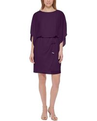 Jessica Howard - Petites Chiffon Cape-sleeves Cocktail And Party Dress - Lyst