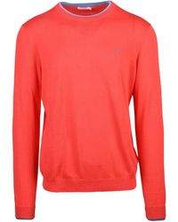 Sun 68 - Knit Cotton Crewneck Sweater - Lyst
