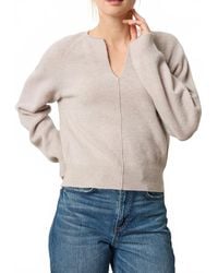Lilla P - Split Neck Raglan Pullover Sweater - Lyst