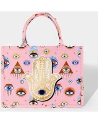 Fashnzfab - Evil Eye Hamsa Hand Printed Tote Bag - Lyst
