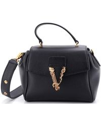 Versace - Virtus Top Handle Bag Leather - Lyst