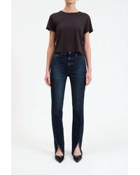 DAZE - Downtown Slim Split Hem Jeans - Lyst