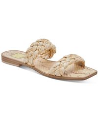 Dolce Vita - Indy Faux Leather Slides Flat Sandals - Lyst