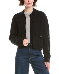 Forte - Short Doubleknit Cashmere Shacket - Lyst