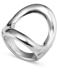 Uno De 50 - Golden Oval Statement Ring - Lyst
