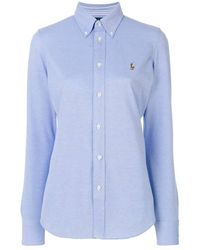 Polo Ralph Lauren - Logo Embroidered Oxford Shirt - Lyst