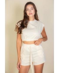 Fashnzfab - Cap Sleeve Top And Shorts Sets - Lyst