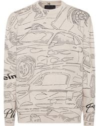 Philipp Plein - Knitted Pullover Round Neck Ls Cars Racing - Lyst