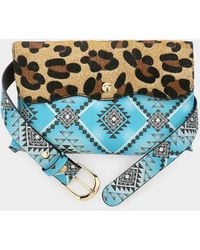 Fashnzfab - Leopard Patterned Faux Leather Fanny Pack Belt Crossbody Bag - Lyst