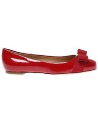 Ferragamo - 'Varina' Leather Flat - Lyst