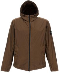 Stone Island - Practical Hooded Jacket With Adjustable Cuffs - Lyst