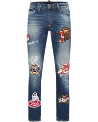 Philipp Plein - Super Straight Cut Jeans Plein Beers - Lyst