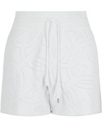 Ferragamo - Gancini Pattern Drawstring Shorts - Lyst