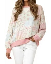 Haptics - Triangle Oversized Long Sleeve Patchwork Top - Lyst