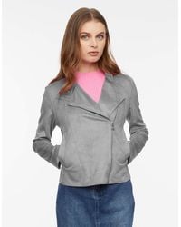 Bernardo - Vegan Suede Stretch Moto Jacket - Lyst