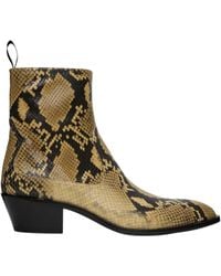 Bally - Gaiman 6303990 New Rhu Snake Embossed Leather Boots - Lyst