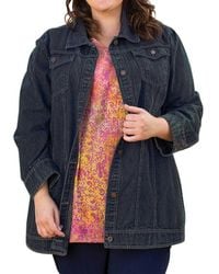 On The Plus Side - Premium Long Sleeve Rydel Denim Jacket - Lyst