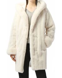 Joseph Ribkoff - Hooded Reversible Faux Fur Coat - Lyst