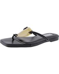 Steve Madden - Lead Strappy Faux Leather Slide Sandals - Lyst