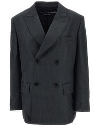 Junya Watanabe - Double-Breasted Oversized Wool Blazer - Lyst