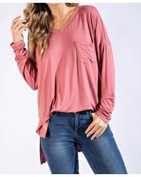 Mono B - Basic With Pocket Solid Tee - Lyst