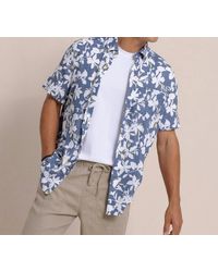 Southern Tide - Blossom Bay Linen Rayon Short Sleeve Sport Shirt - Lyst