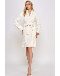 TRUEDAMES - Ultra-Soft Patterned Plush Wrap Robe - Lyst