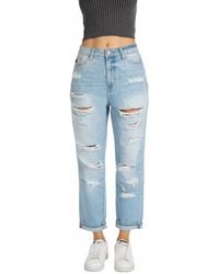 Kancan - Distressed Mom Jeans - Lyst