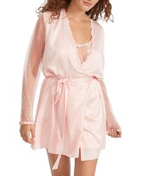 Flora Nikrooz - Showstopper Charmeuse Robe - Lyst