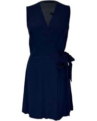 Sandro - Sandro Crepe V-Neck Mini Dress - Lyst