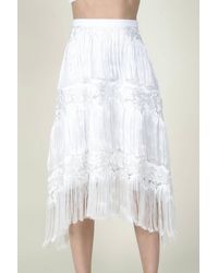 Eva Franco - Quin Fringe Midi Skirt - Lyst