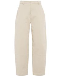 Tela - Cosmo New Cropped Mid-Rise Cotton Straight-Leg Pants - Lyst
