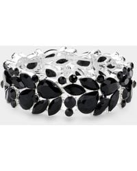 Fashnzfab - Multi Stone Cluster Stretch Evening Bracelet - Lyst
