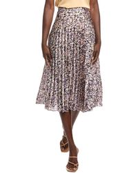 BOSS - Hugo Vlissa Pleated Midi Skirt - Lyst