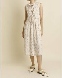 AUREUM - Ariel Spring Bliss Cotton Tank Midi Dress - Lyst
