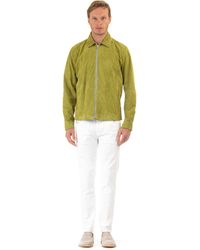 Barba Napoli - Slim Fit Unlined Jacket With Full Zip Closure - Lyst