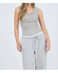 Blu Pepper - Henley Knit Tank Top - Lyst