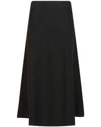 P.A.R.O.S.H. - A-Line Wool Blend Knit Skirt With Elastic Waist - Lyst