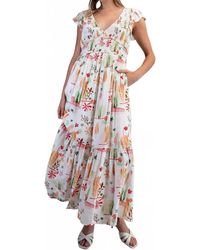 Eesome - Desert Inspired V-Neck Maxi Dress - Lyst
