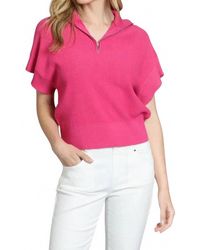 Apny - Half Zip Knit Sweater - Lyst