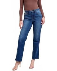 Judy Blue - Side Seam Straight Leg Jeans - Lyst