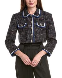 Sandro - Tweed Crop Jacket - Lyst